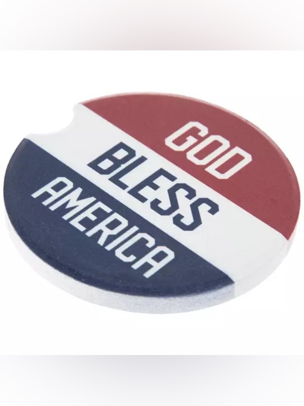 (2) God Bless America Striped Car Coaster